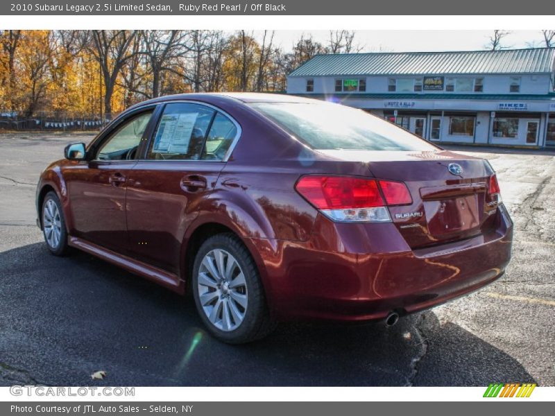 Ruby Red Pearl / Off Black 2010 Subaru Legacy 2.5i Limited Sedan