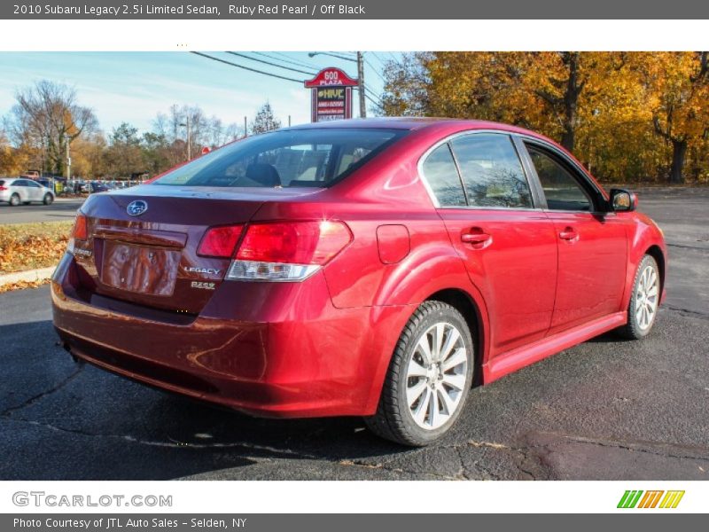 Ruby Red Pearl / Off Black 2010 Subaru Legacy 2.5i Limited Sedan