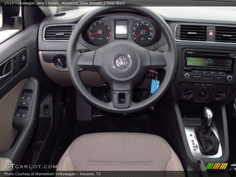 Moonrock Silver Metallic / Titan Black 2014 Volkswagen Jetta S Sedan