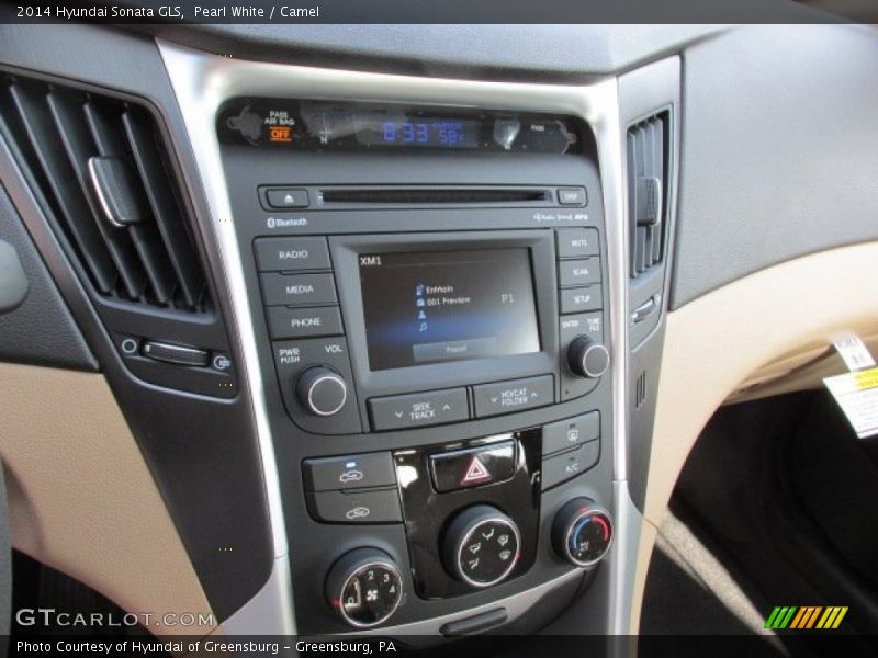Pearl White / Camel 2014 Hyundai Sonata GLS
