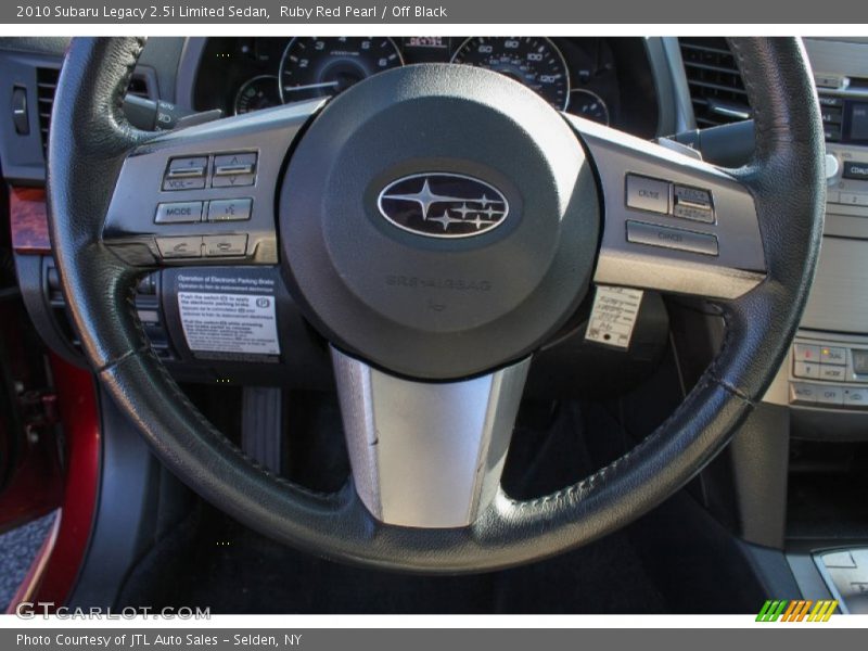 Ruby Red Pearl / Off Black 2010 Subaru Legacy 2.5i Limited Sedan