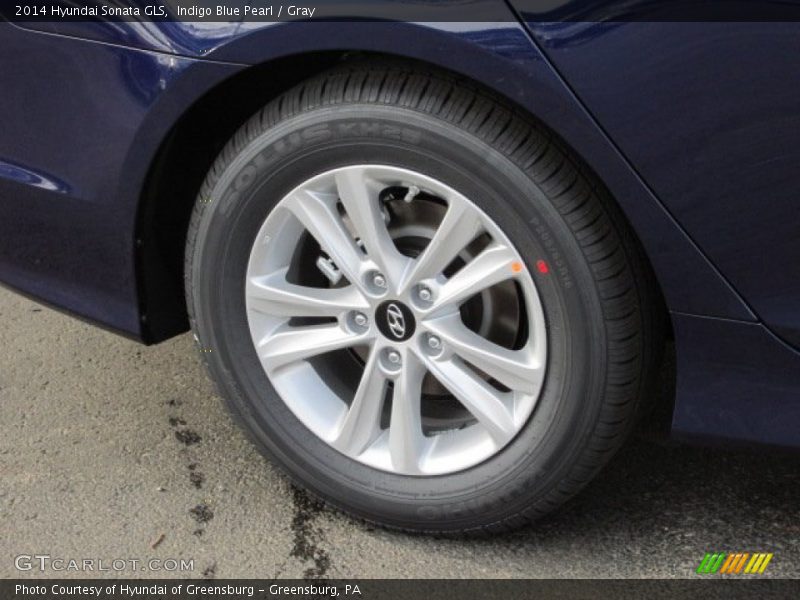 Indigo Blue Pearl / Gray 2014 Hyundai Sonata GLS