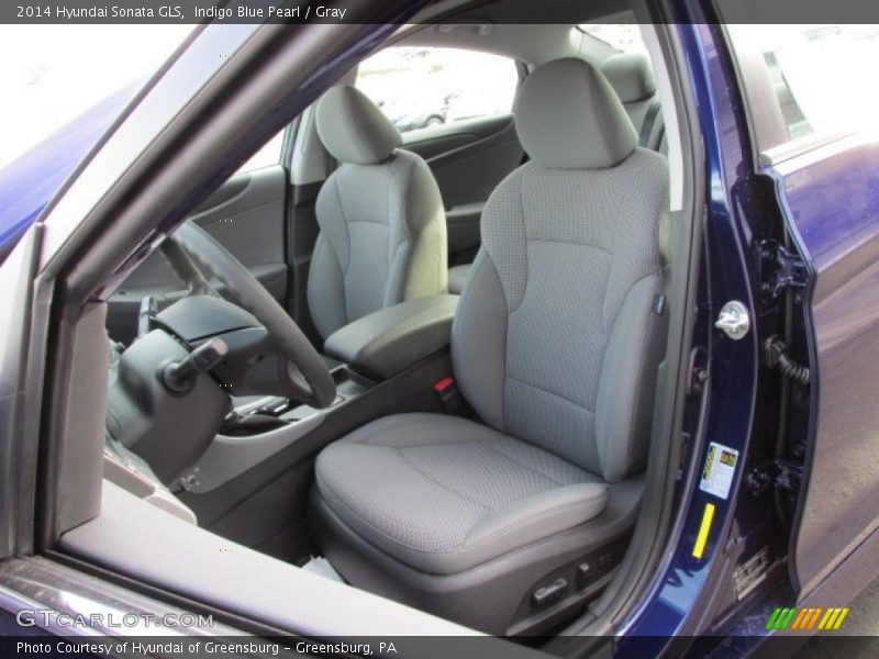 Indigo Blue Pearl / Gray 2014 Hyundai Sonata GLS