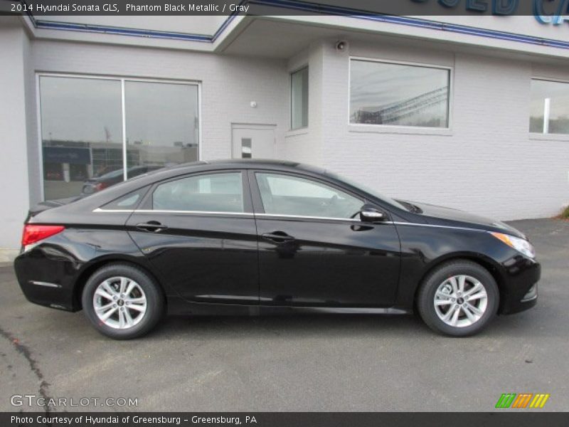 Phantom Black Metallic / Gray 2014 Hyundai Sonata GLS
