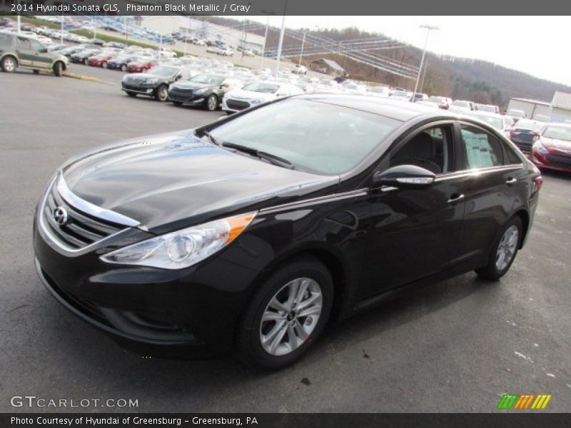 Phantom Black Metallic / Gray 2014 Hyundai Sonata GLS
