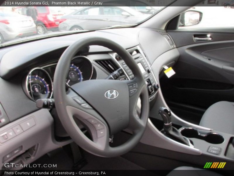 Phantom Black Metallic / Gray 2014 Hyundai Sonata GLS