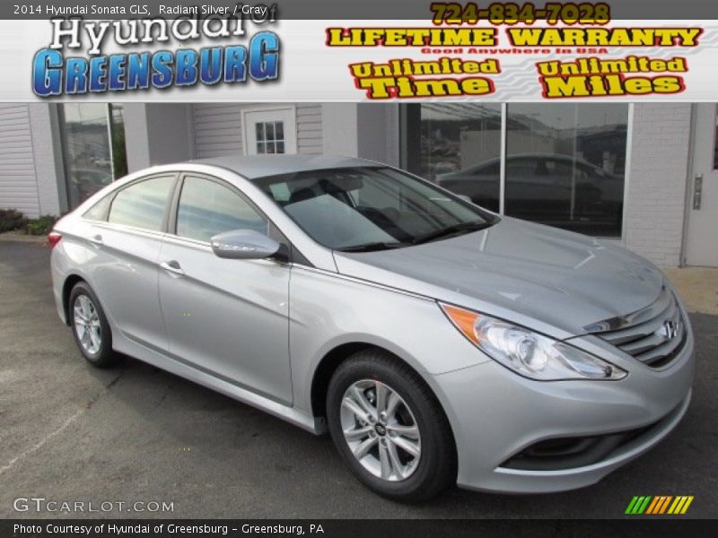 Radiant Silver / Gray 2014 Hyundai Sonata GLS