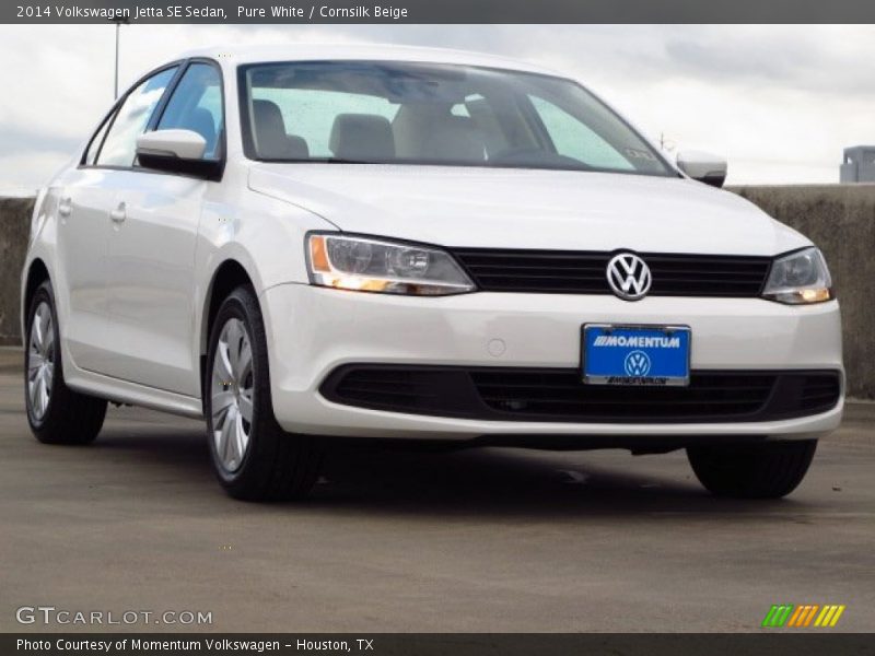 Pure White / Cornsilk Beige 2014 Volkswagen Jetta SE Sedan