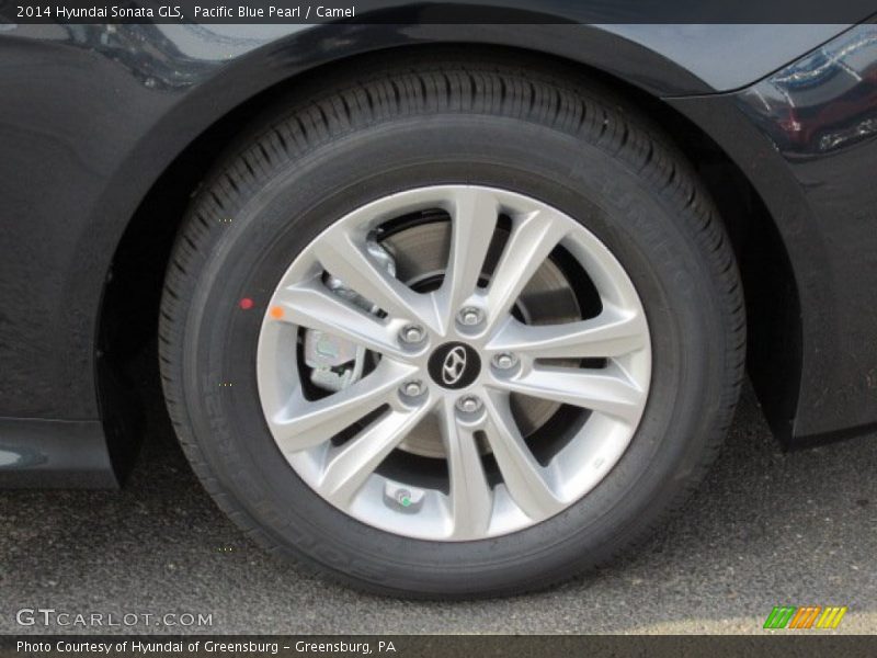 Pacific Blue Pearl / Camel 2014 Hyundai Sonata GLS