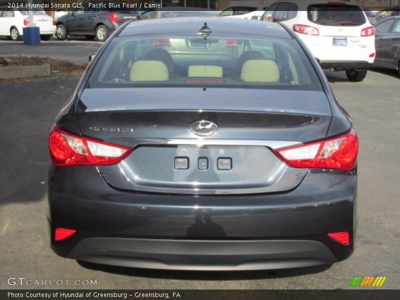 Pacific Blue Pearl / Camel 2014 Hyundai Sonata GLS