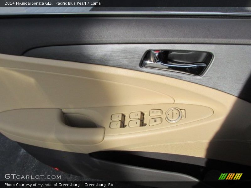 Pacific Blue Pearl / Camel 2014 Hyundai Sonata GLS