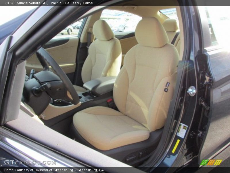 Pacific Blue Pearl / Camel 2014 Hyundai Sonata GLS