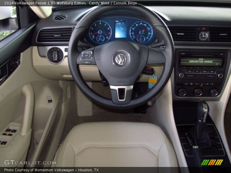 Candy White / Cornsilk Beige 2014 Volkswagen Passat 1.8T Wolfsburg Edition