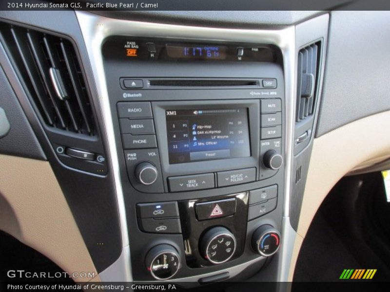 Pacific Blue Pearl / Camel 2014 Hyundai Sonata GLS