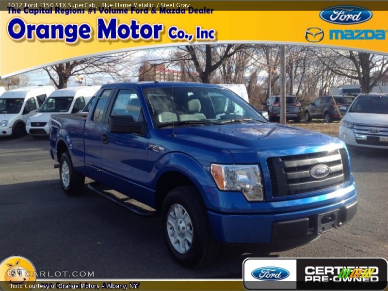 Blue Flame Metallic / Steel Gray 2012 Ford F150 STX SuperCab