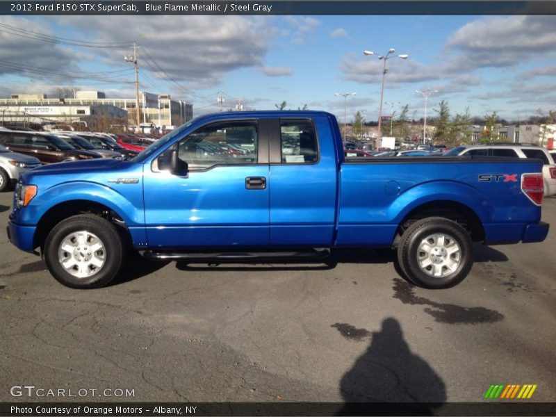 Blue Flame Metallic / Steel Gray 2012 Ford F150 STX SuperCab
