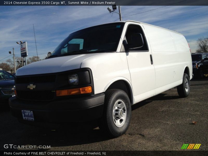 Summit White / Medium Pewter 2014 Chevrolet Express 3500 Cargo WT