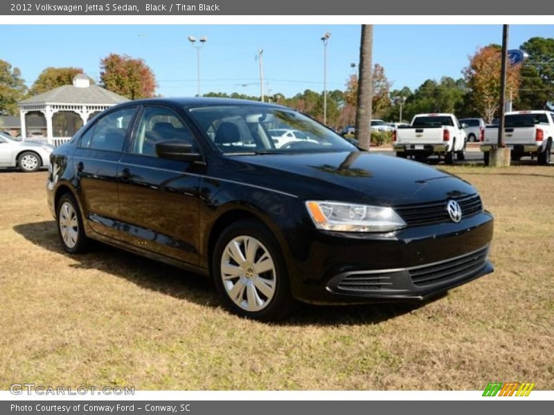 Black / Titan Black 2012 Volkswagen Jetta S Sedan