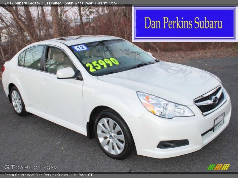 Satin White Pearl / Warm Ivory 2012 Subaru Legacy 2.5i Limited