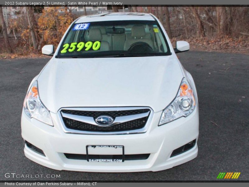 Satin White Pearl / Warm Ivory 2012 Subaru Legacy 2.5i Limited