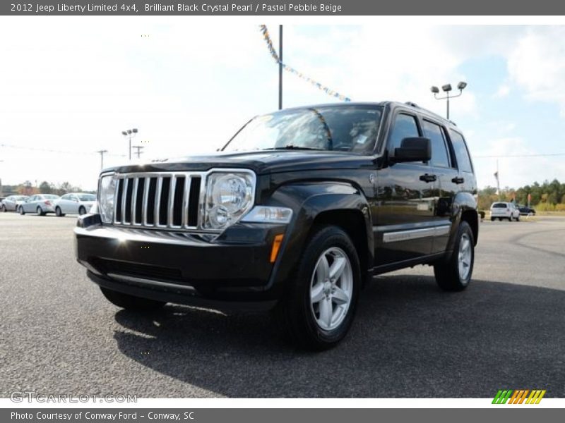 Brilliant Black Crystal Pearl / Pastel Pebble Beige 2012 Jeep Liberty Limited 4x4