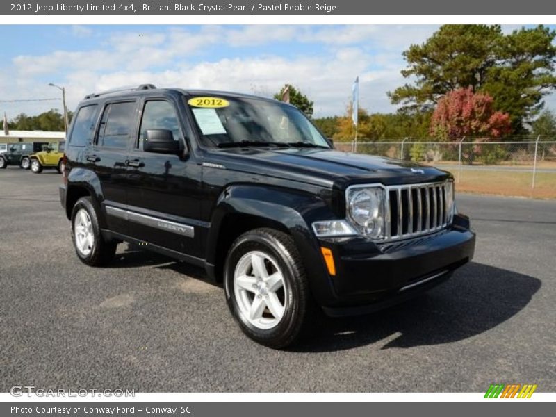Brilliant Black Crystal Pearl / Pastel Pebble Beige 2012 Jeep Liberty Limited 4x4