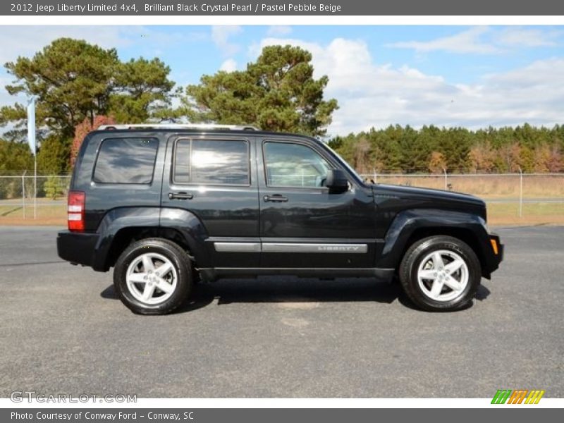 Brilliant Black Crystal Pearl / Pastel Pebble Beige 2012 Jeep Liberty Limited 4x4