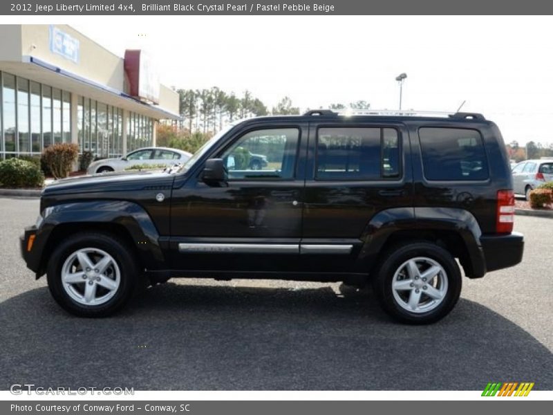Brilliant Black Crystal Pearl / Pastel Pebble Beige 2012 Jeep Liberty Limited 4x4