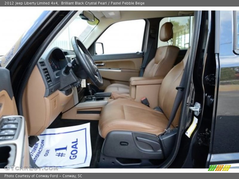 Brilliant Black Crystal Pearl / Pastel Pebble Beige 2012 Jeep Liberty Limited 4x4