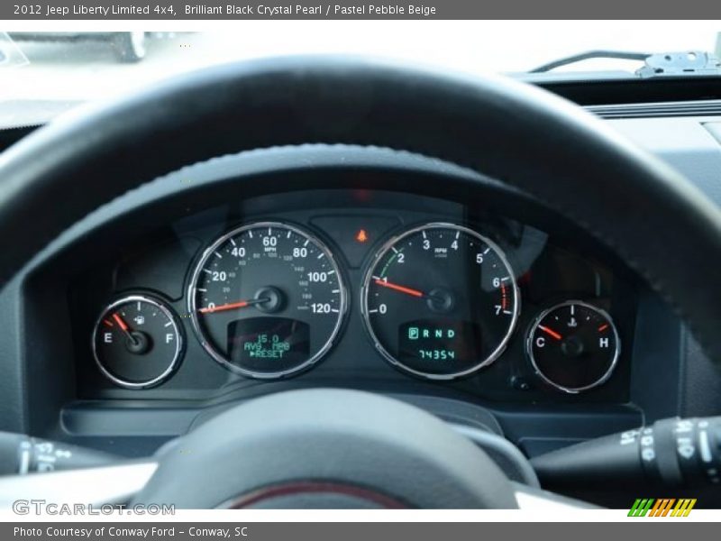 Brilliant Black Crystal Pearl / Pastel Pebble Beige 2012 Jeep Liberty Limited 4x4