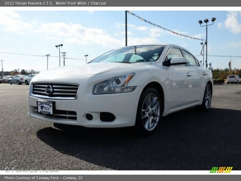 Winter Frost White / Charcoal 2012 Nissan Maxima 3.5 S