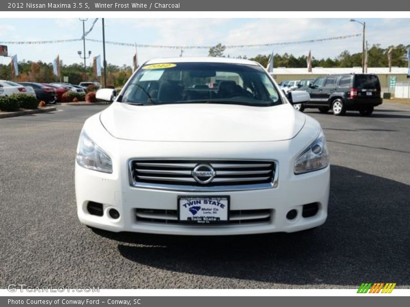 Winter Frost White / Charcoal 2012 Nissan Maxima 3.5 S