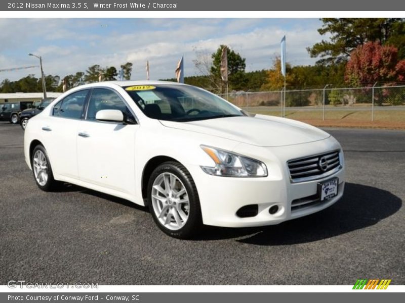 Winter Frost White / Charcoal 2012 Nissan Maxima 3.5 S