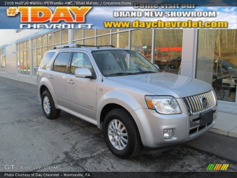 Silver Metallic / Greystone/Stone 2008 Mercury Mariner V6 Premier 4WD