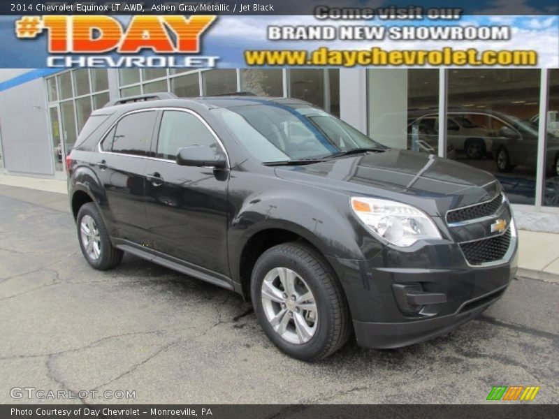 Ashen Gray Metallic / Jet Black 2014 Chevrolet Equinox LT AWD