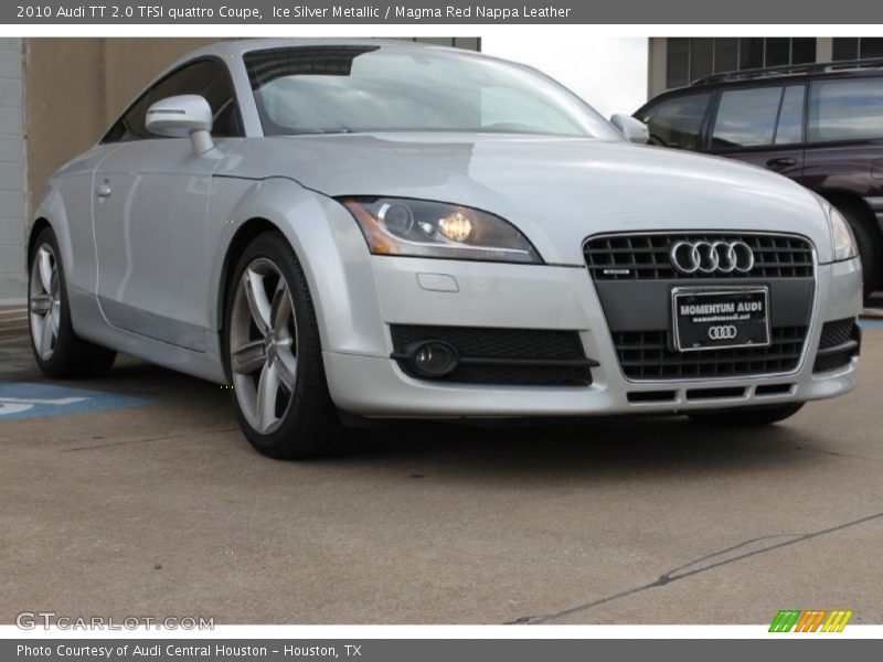 Ice Silver Metallic / Magma Red Nappa Leather 2010 Audi TT 2.0 TFSI quattro Coupe