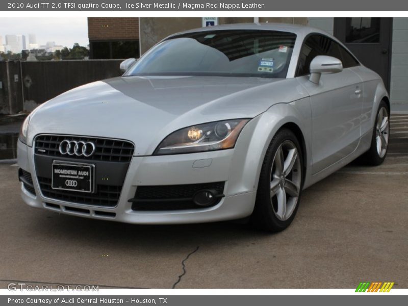 Ice Silver Metallic / Magma Red Nappa Leather 2010 Audi TT 2.0 TFSI quattro Coupe