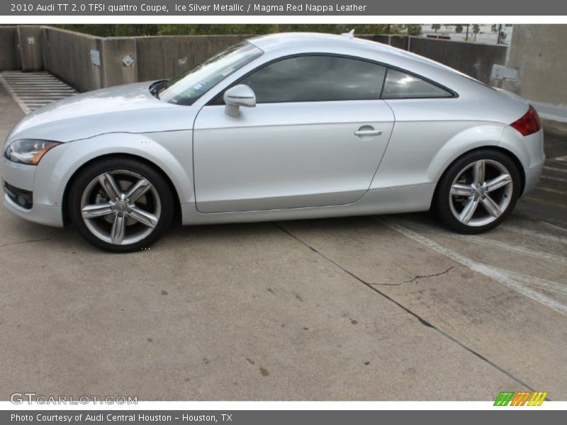 Ice Silver Metallic / Magma Red Nappa Leather 2010 Audi TT 2.0 TFSI quattro Coupe
