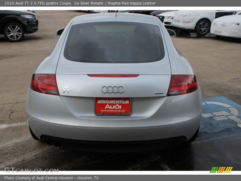 Ice Silver Metallic / Magma Red Nappa Leather 2010 Audi TT 2.0 TFSI quattro Coupe