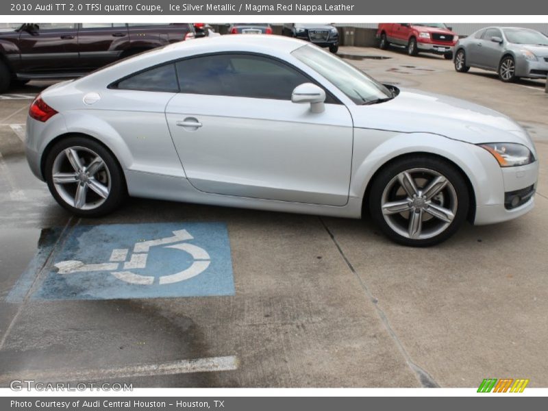 Ice Silver Metallic / Magma Red Nappa Leather 2010 Audi TT 2.0 TFSI quattro Coupe