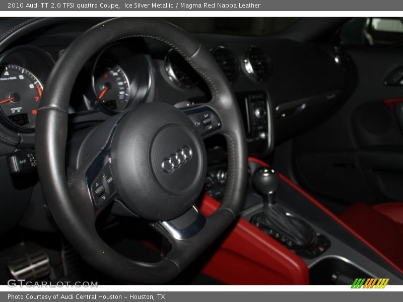 Ice Silver Metallic / Magma Red Nappa Leather 2010 Audi TT 2.0 TFSI quattro Coupe
