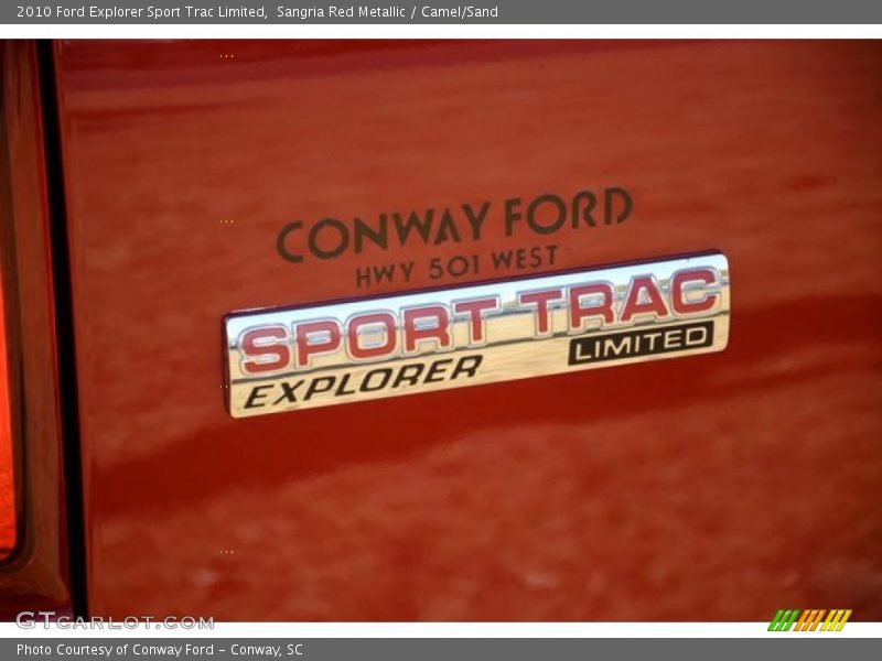Sangria Red Metallic / Camel/Sand 2010 Ford Explorer Sport Trac Limited