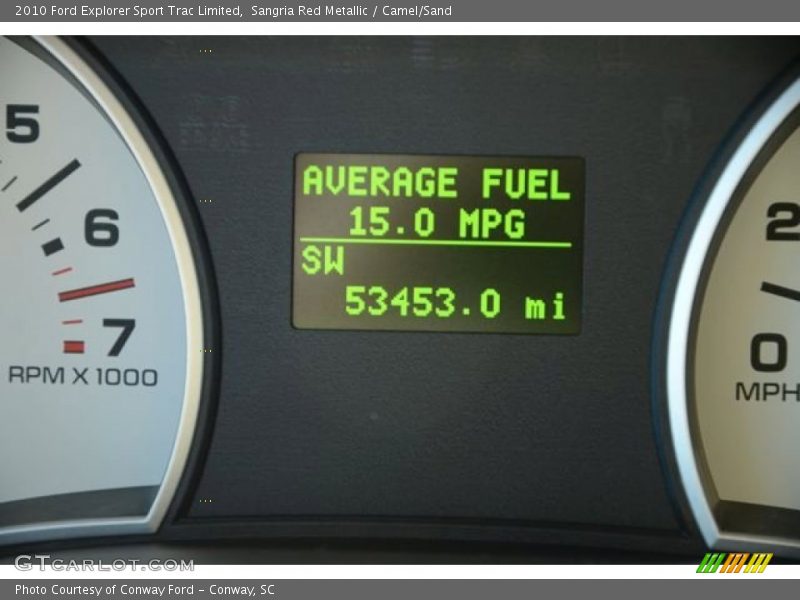 Sangria Red Metallic / Camel/Sand 2010 Ford Explorer Sport Trac Limited