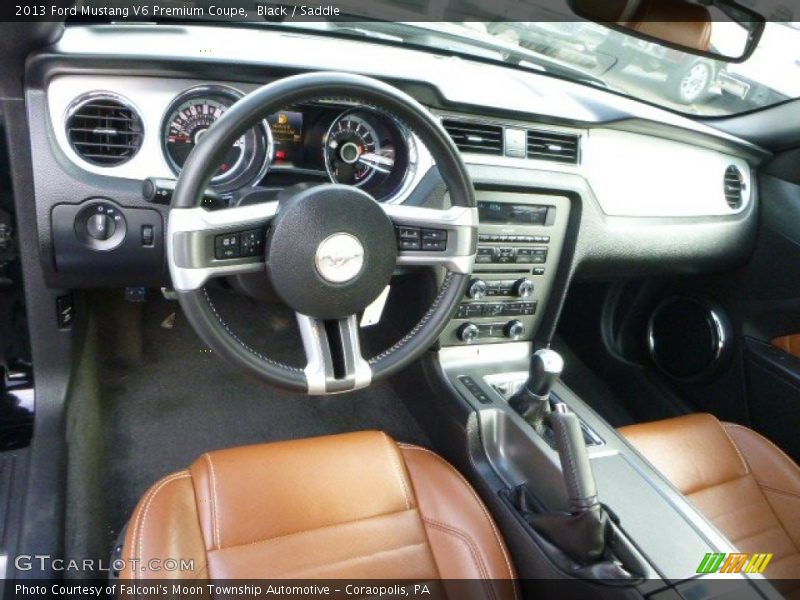 Black / Saddle 2013 Ford Mustang V6 Premium Coupe
