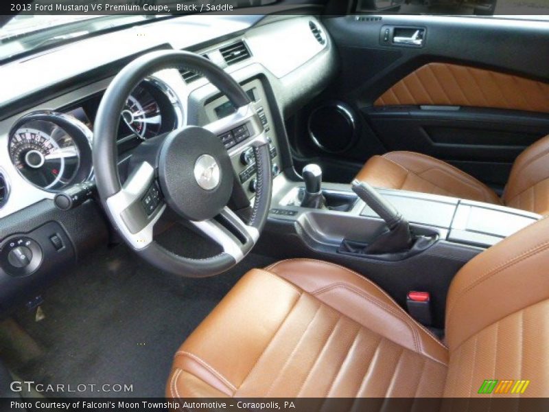 Black / Saddle 2013 Ford Mustang V6 Premium Coupe
