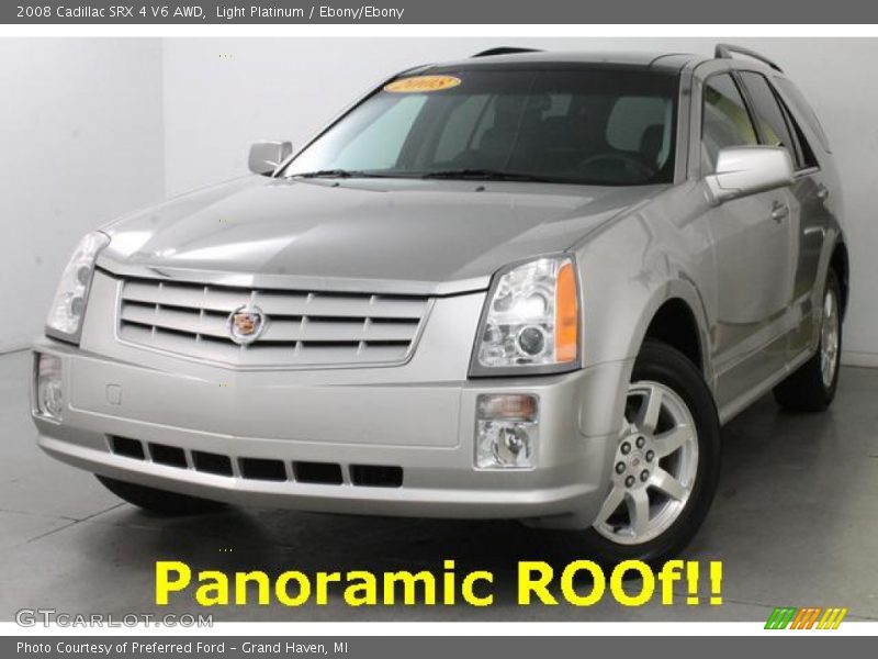 Light Platinum / Ebony/Ebony 2008 Cadillac SRX 4 V6 AWD