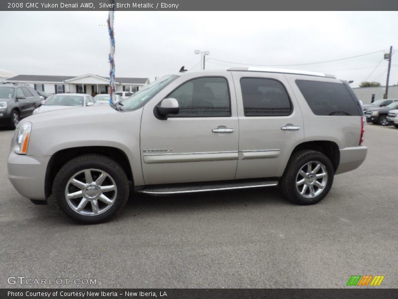 Silver Birch Metallic / Ebony 2008 GMC Yukon Denali AWD