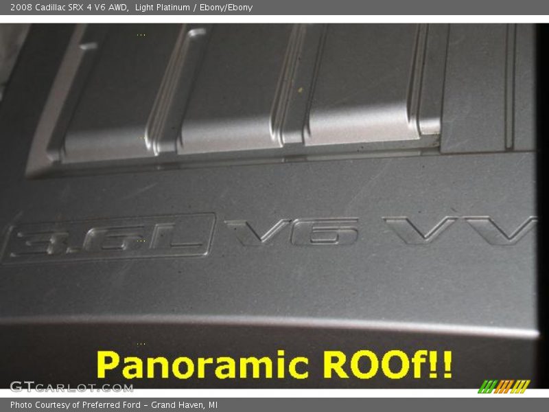 Light Platinum / Ebony/Ebony 2008 Cadillac SRX 4 V6 AWD