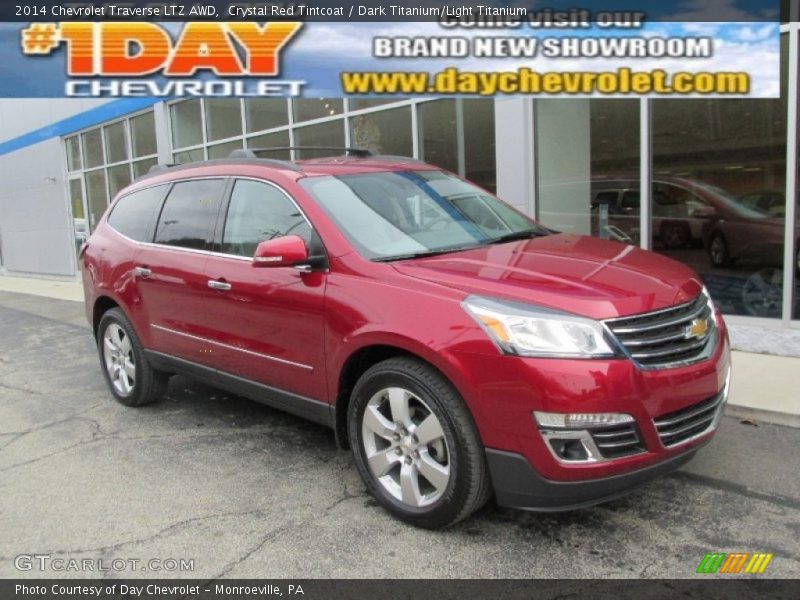 Crystal Red Tintcoat / Dark Titanium/Light Titanium 2014 Chevrolet Traverse LTZ AWD