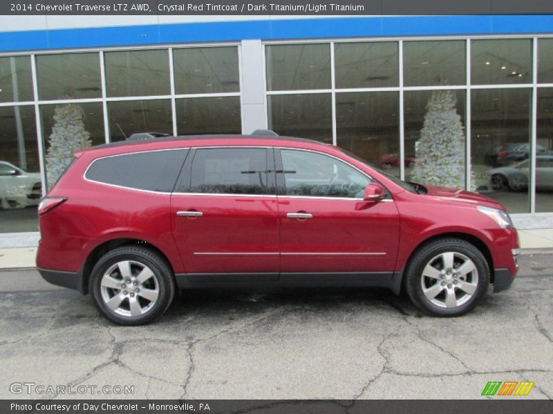 Crystal Red Tintcoat / Dark Titanium/Light Titanium 2014 Chevrolet Traverse LTZ AWD
